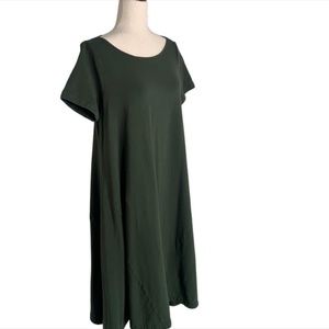 EShakti Green Swing Midi Dress| Size 12